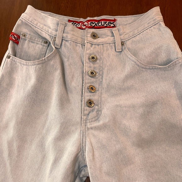 Vintage 90's No Excuses Femme Fatale High Waisted Denim Mom Jeans. Size 9/10 - Picture 5 of 10